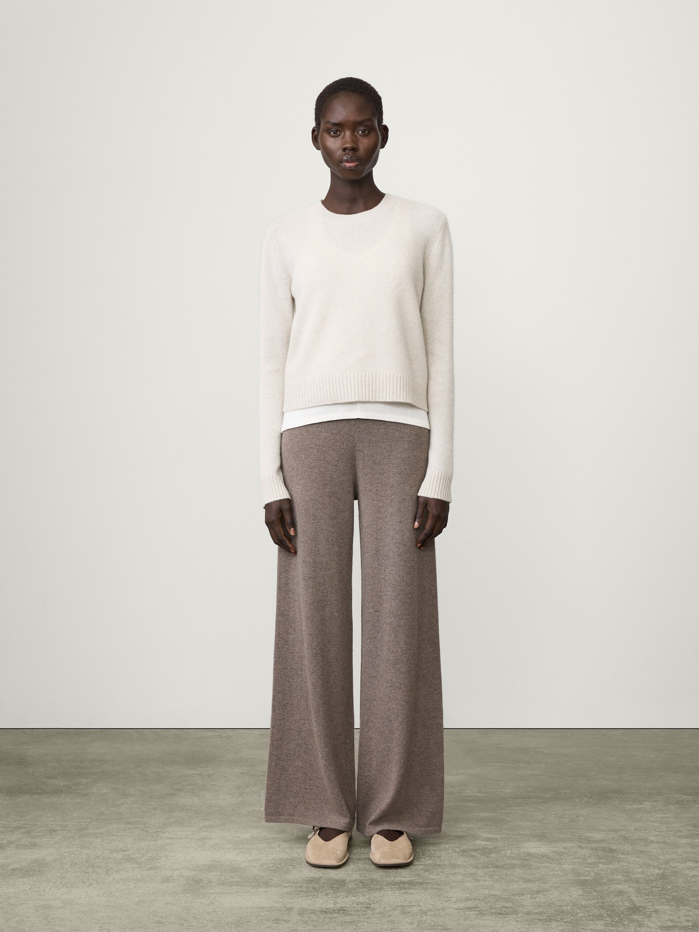 【and様】Mabli ニットロンパース 2y Mable Sweater Oyster | Cashmere | LISA YANG