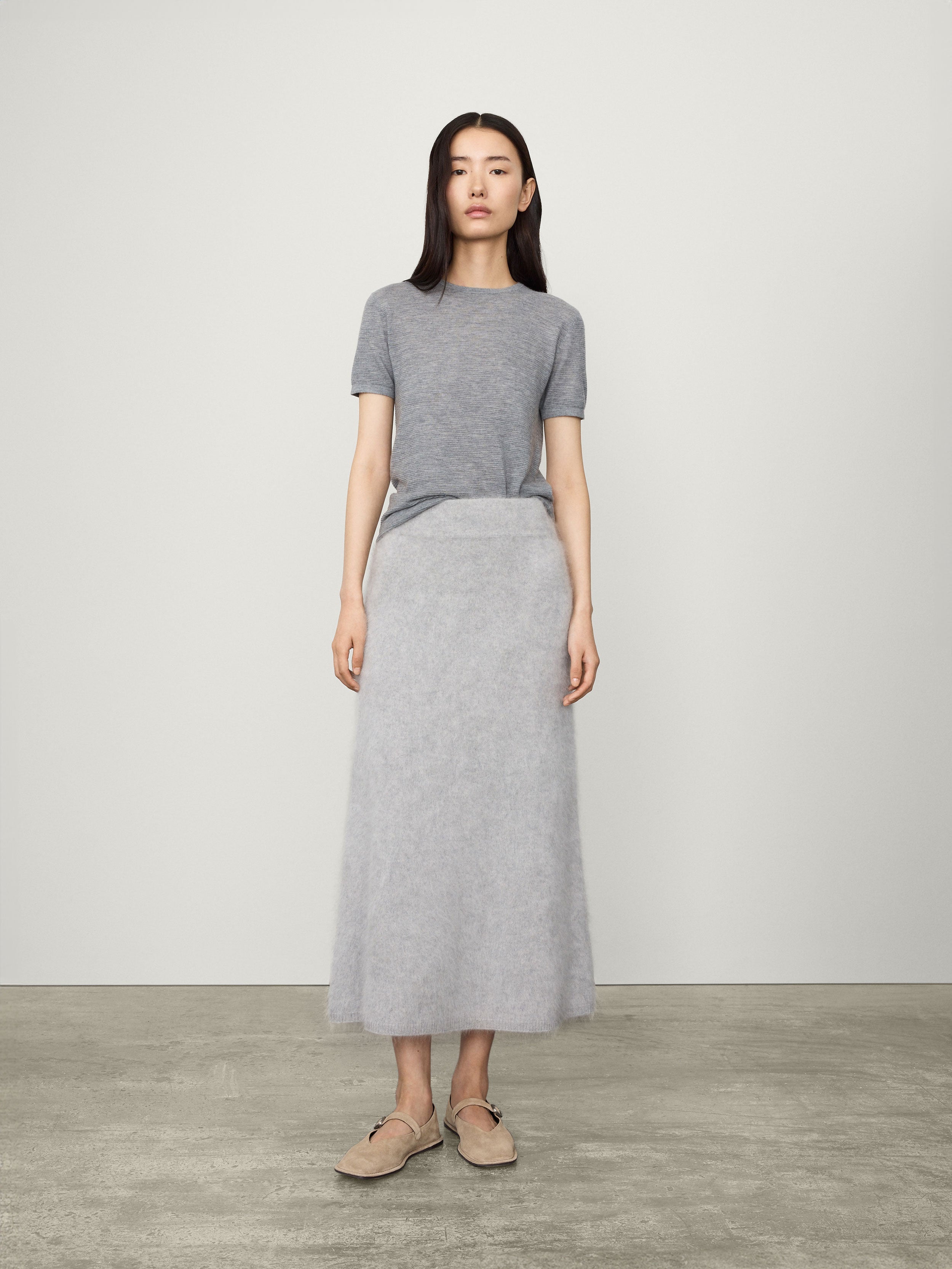 AURALEE AIRY SMOOTH CASHMERE SKIRTサイズ1 extreme cashmere flared 