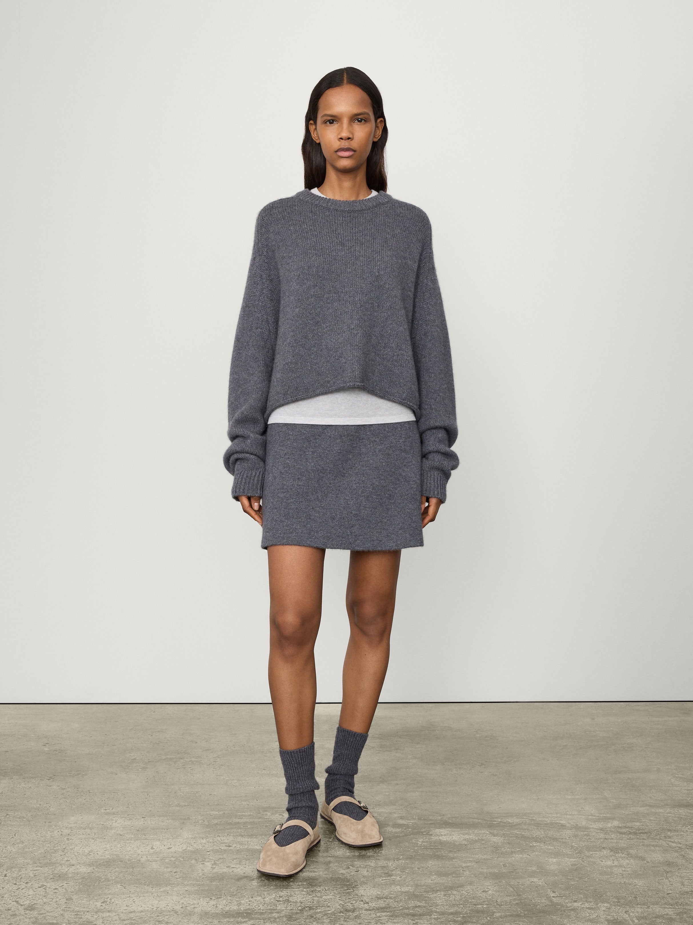 Karine Sweater Graphite | Cashmere | LISA YANG