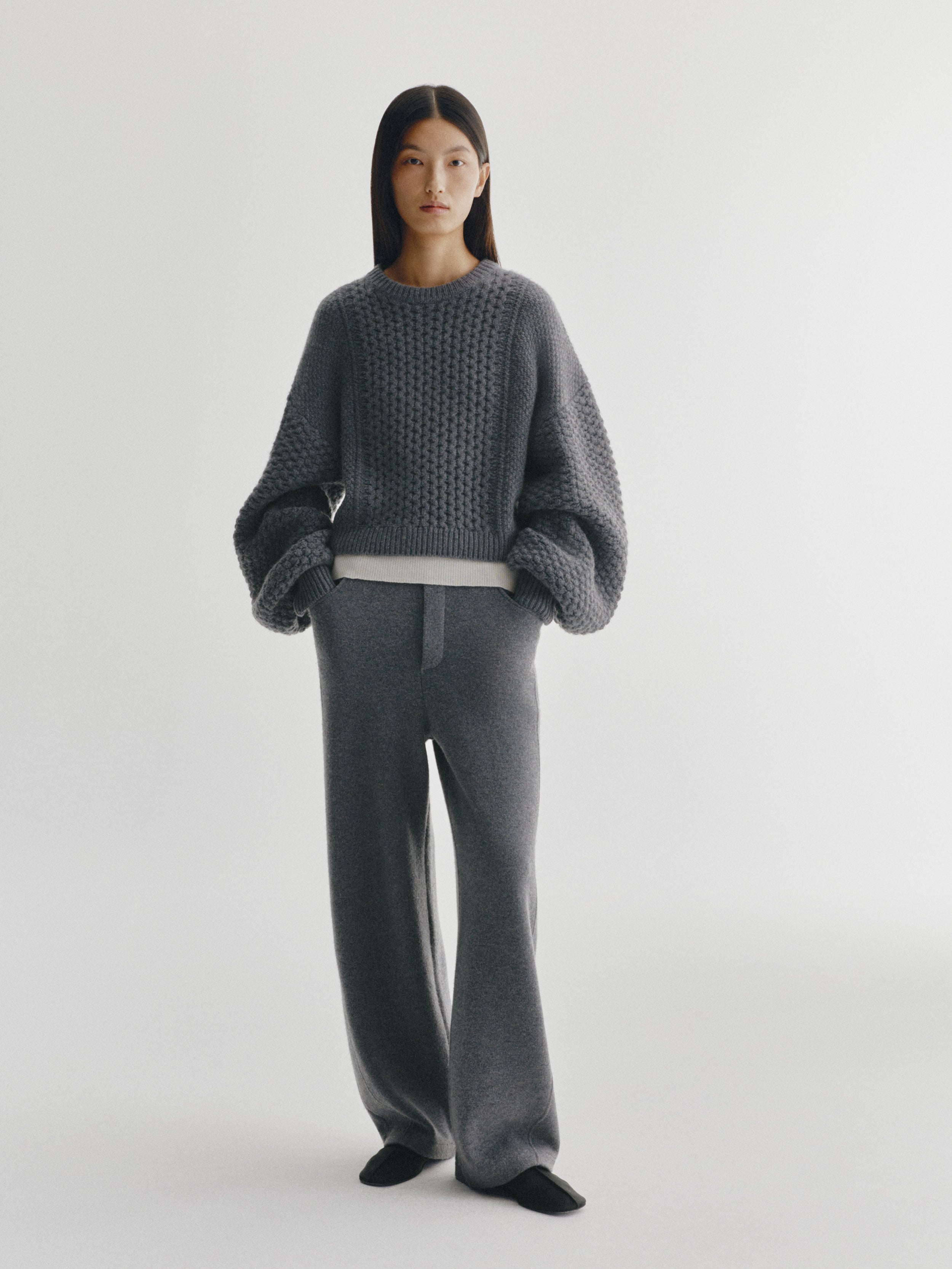 Clothilde Sweater Graphite | Cashmere | Lisa Yang – LISA YANG