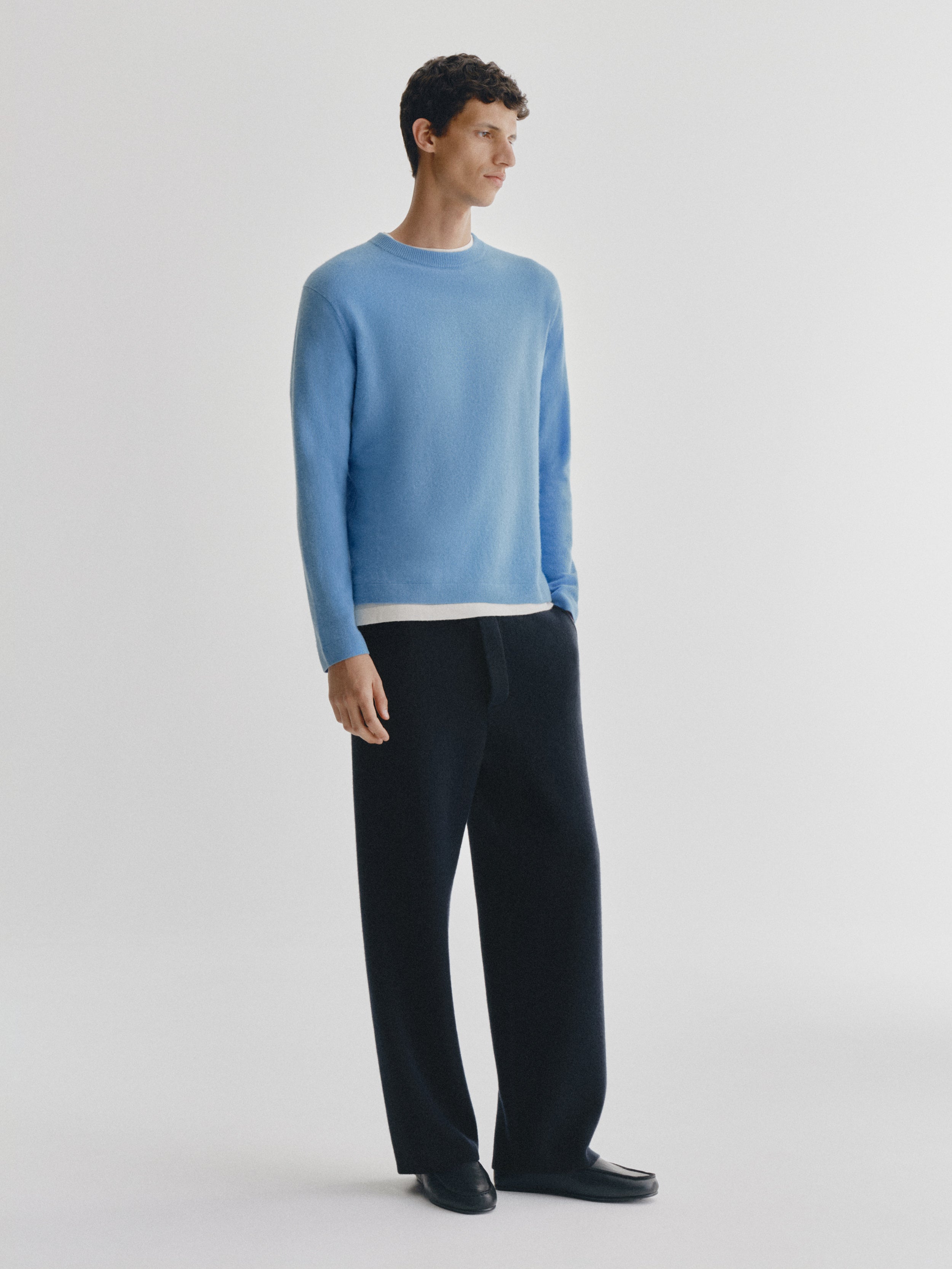 Mason Sweater Azure | Cashmere | LISA YANG