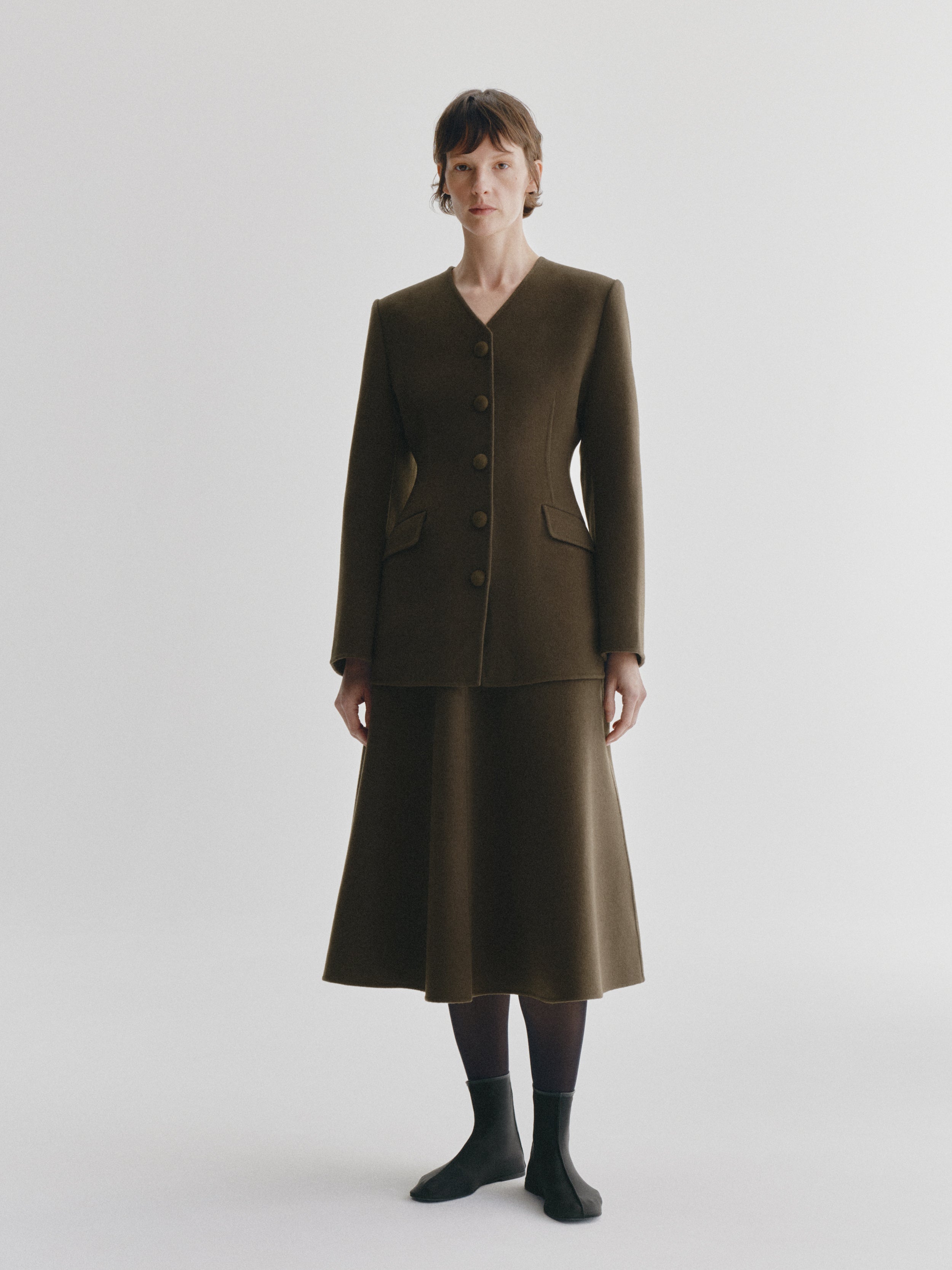 Doublé Tailored V Neck Blazer – LISA YANG