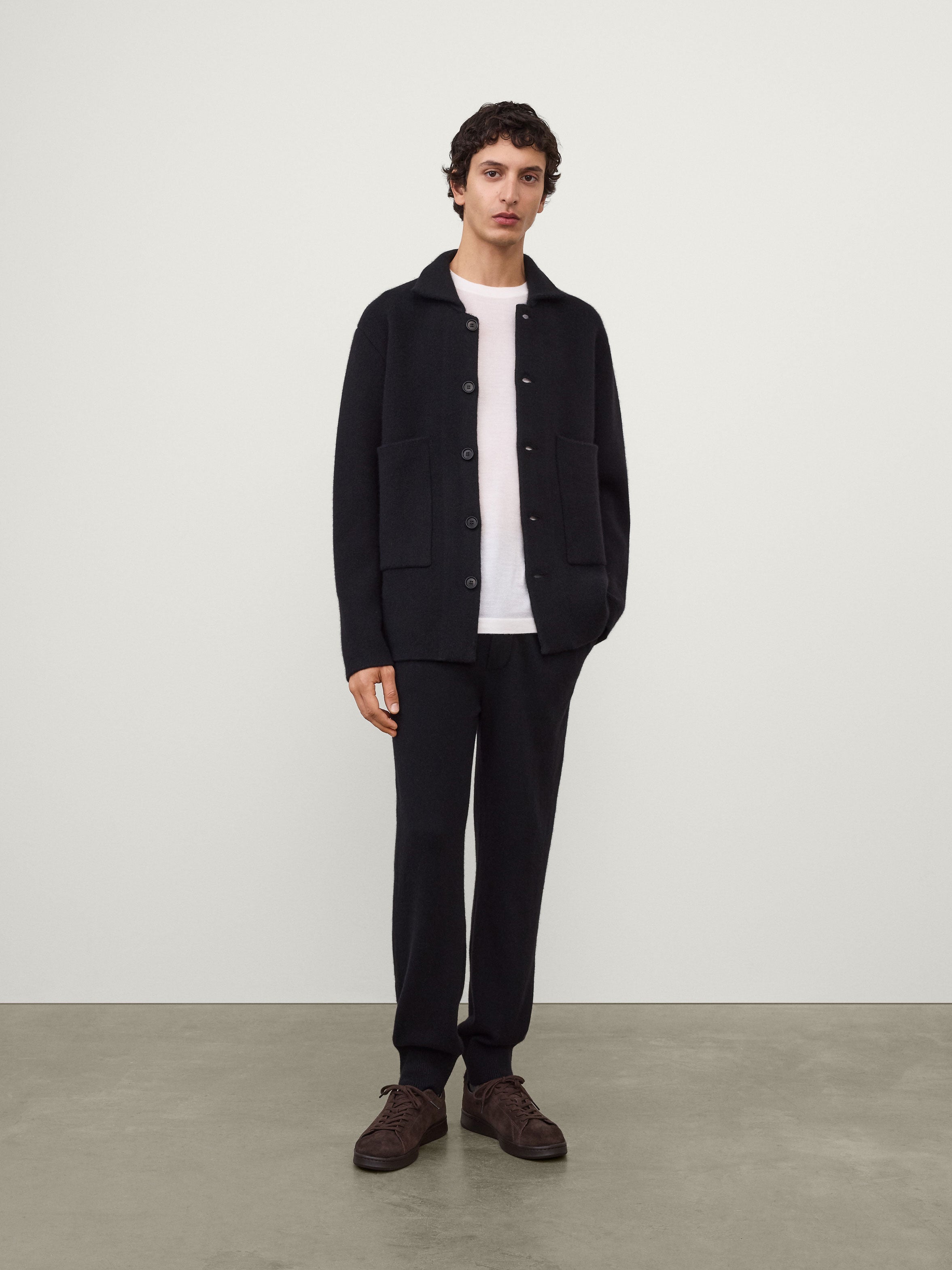 Louis Cardigan Jacket Black | Cashmere | LISA YANG