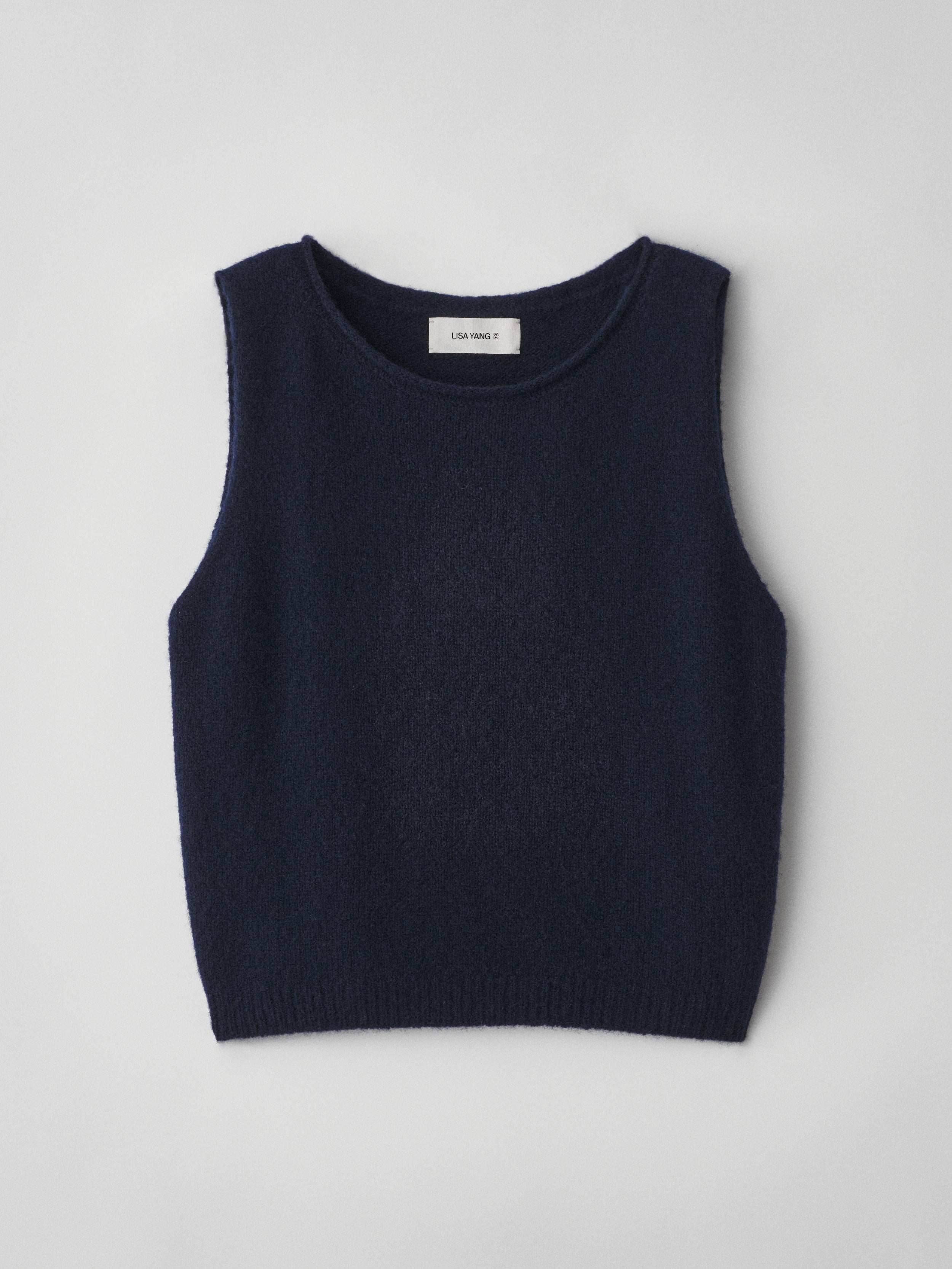 新品タグ付き！CITYSHOP THINK OF VEST navy⭐︎ Devine Vest Navy | Cashmere Silk | LISA YANG