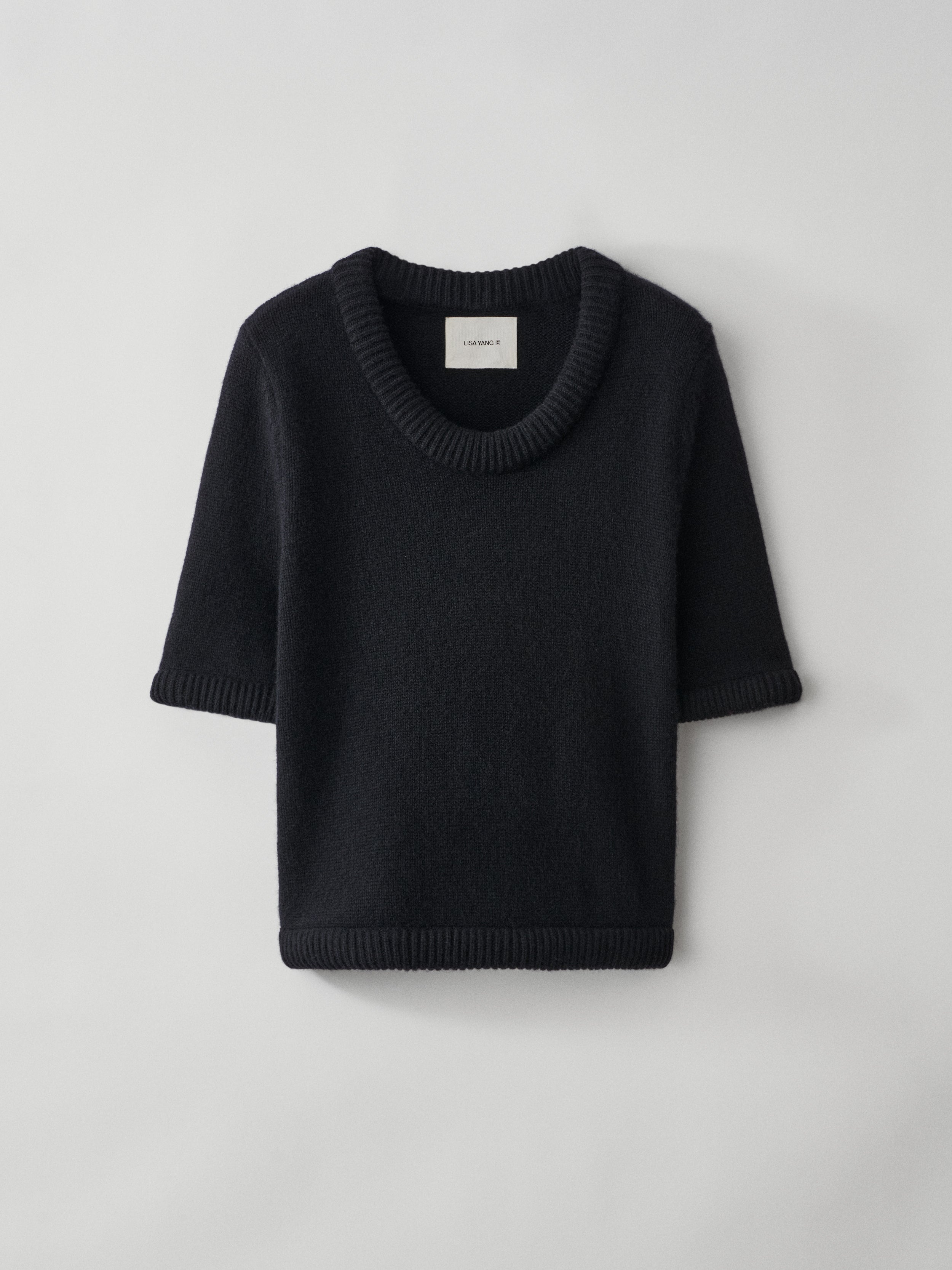 ARTS&SCIENCEアーツアンドサイエンス　リブニットカシミヤマフラー　黒 Alathea Sweater Black | Cashmere | Lisa Yang – LISA YANG