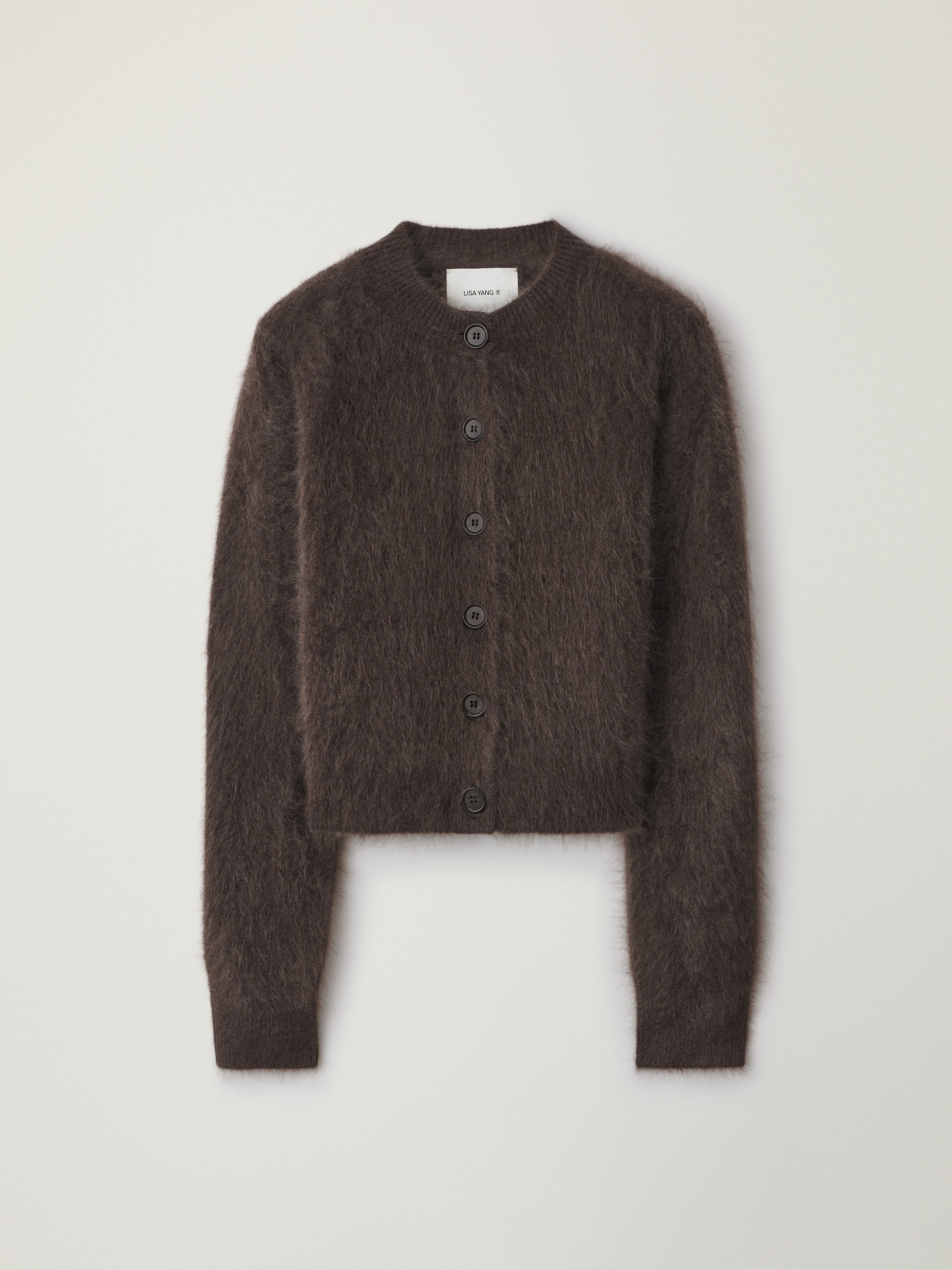 Azalea Cardigan Wood Brushed | Cashmere | LISA YANG