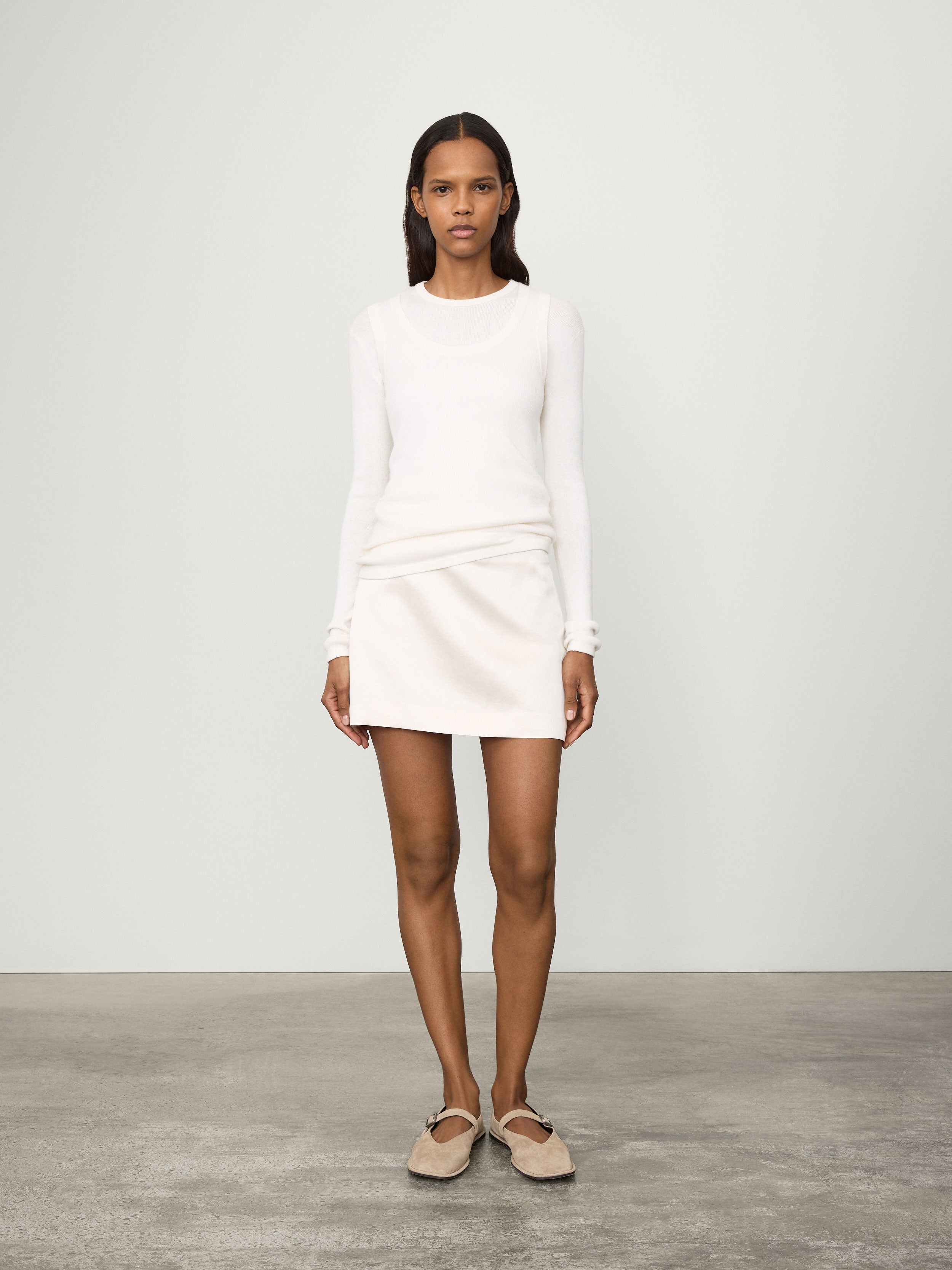 Mini Skirt Champagne | Silk | LISA YANG