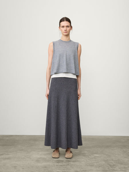 Torie Skirt Graphite | Cashmere | LISA YANG