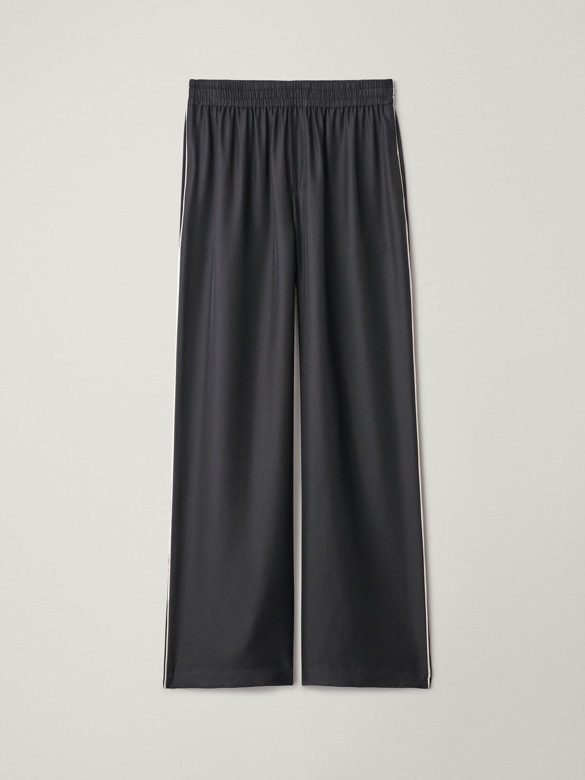 Piping Detail Wide Leg Trousers