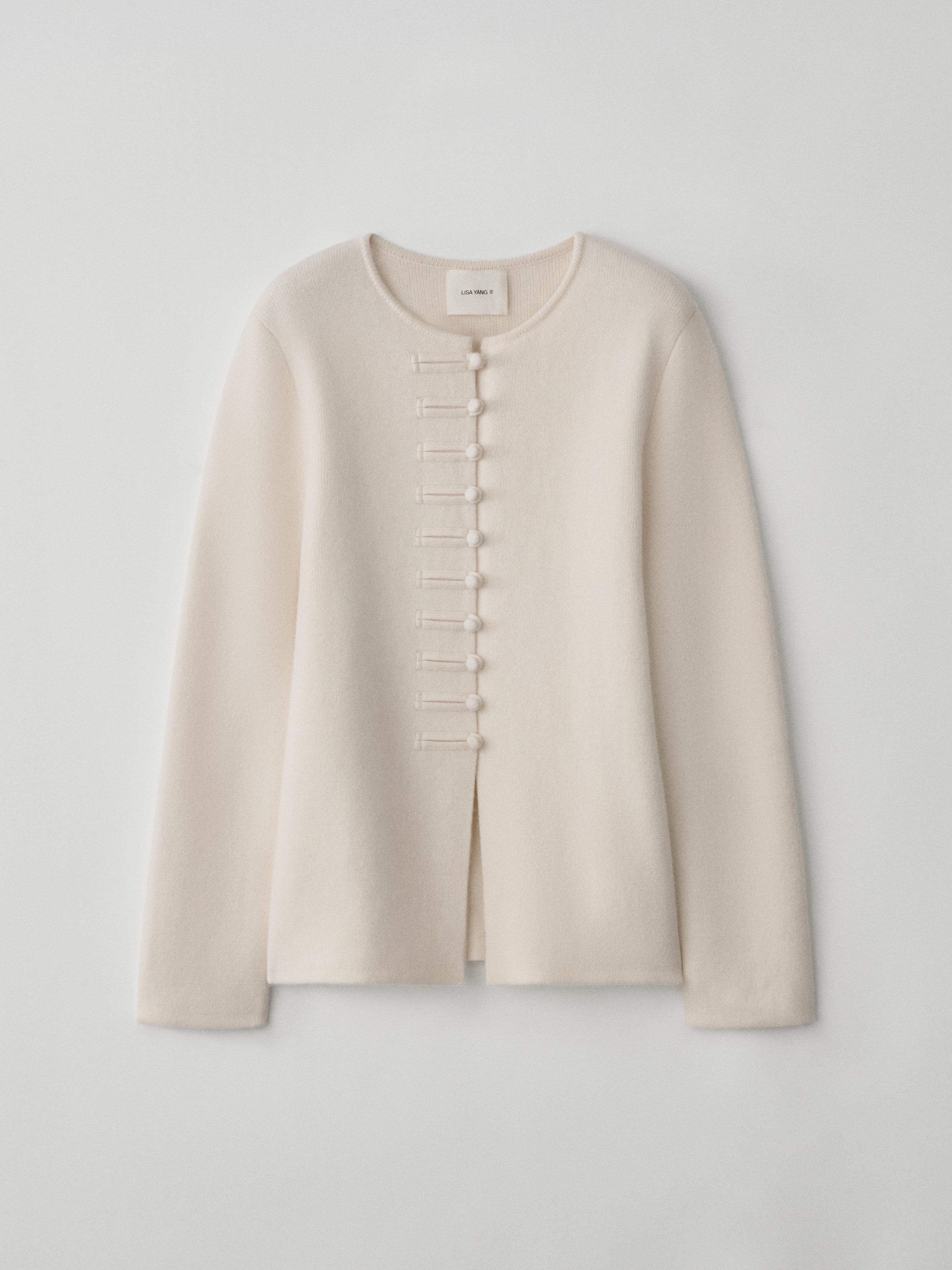 Han Fu Cardigan Jacket Cream | Cashmere | Lisa Yang – LISA YANG