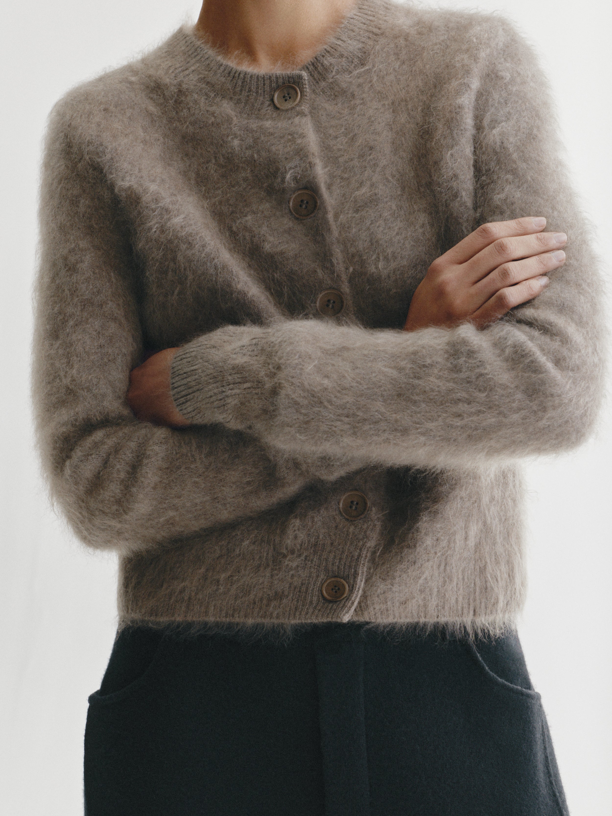 ✨Lisa&Amelia✨ Azalea Cardigan Truffle Brushed | Cashmere | LISA YANG