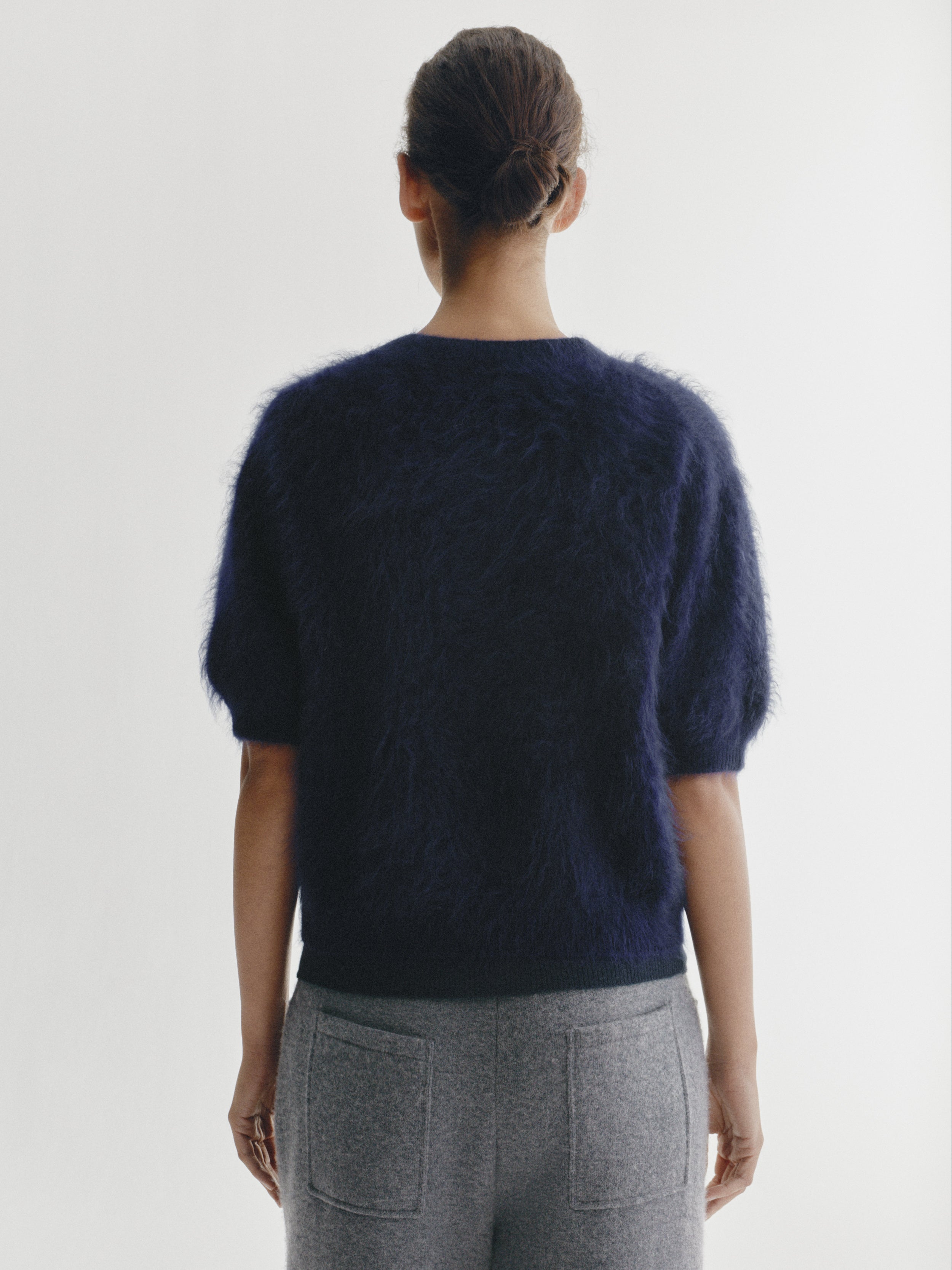 Juniper Sweater Navy Brushed | Cashmere | LISA YANG