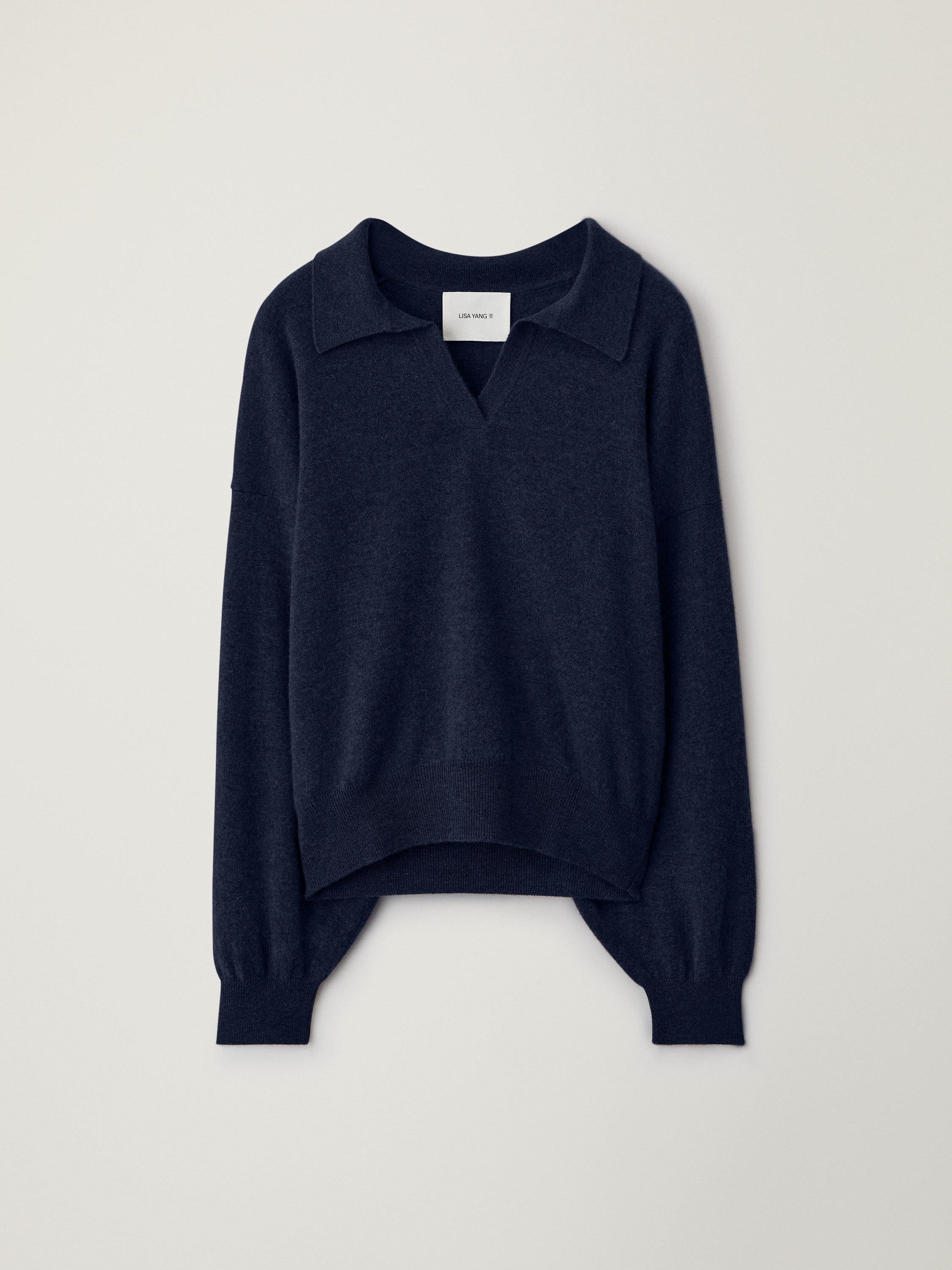 Katriel Sweater Deep Navy | Cashmere | LISA YANG