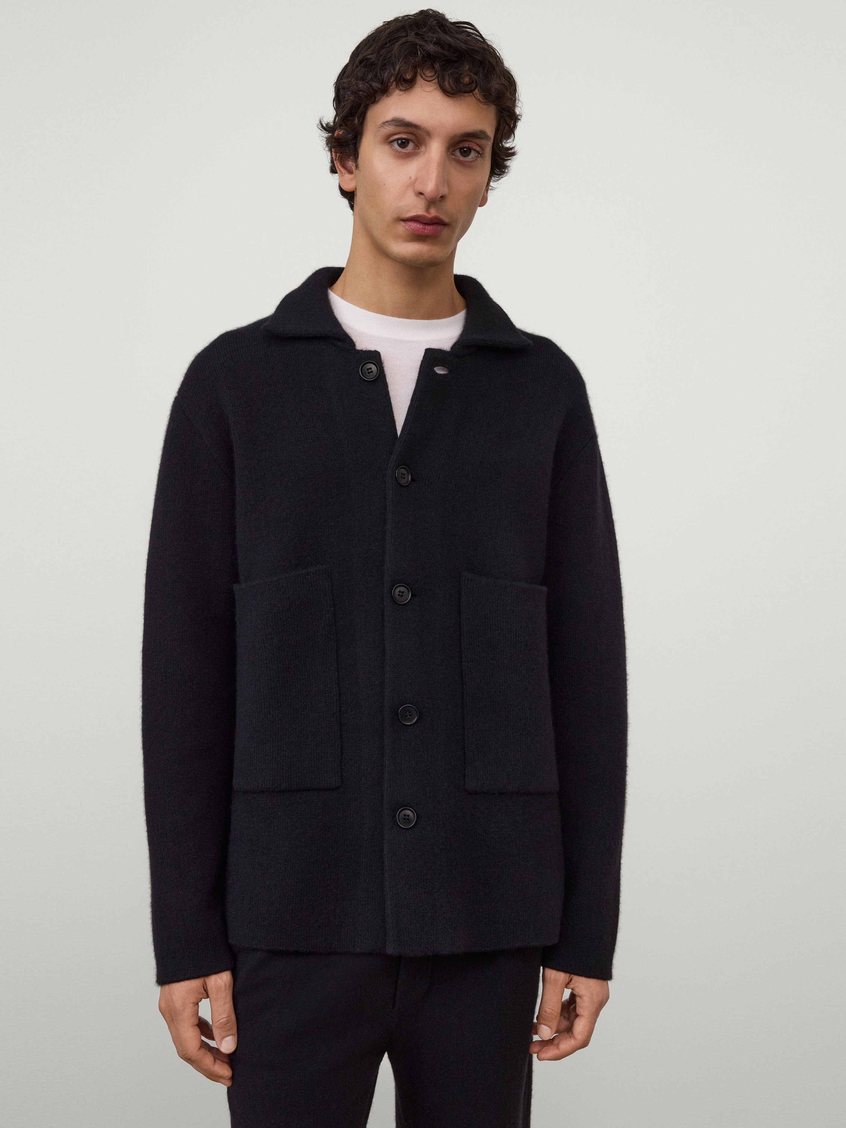 Louis Cardigan Jacket Black | Cashmere | LISA YANG