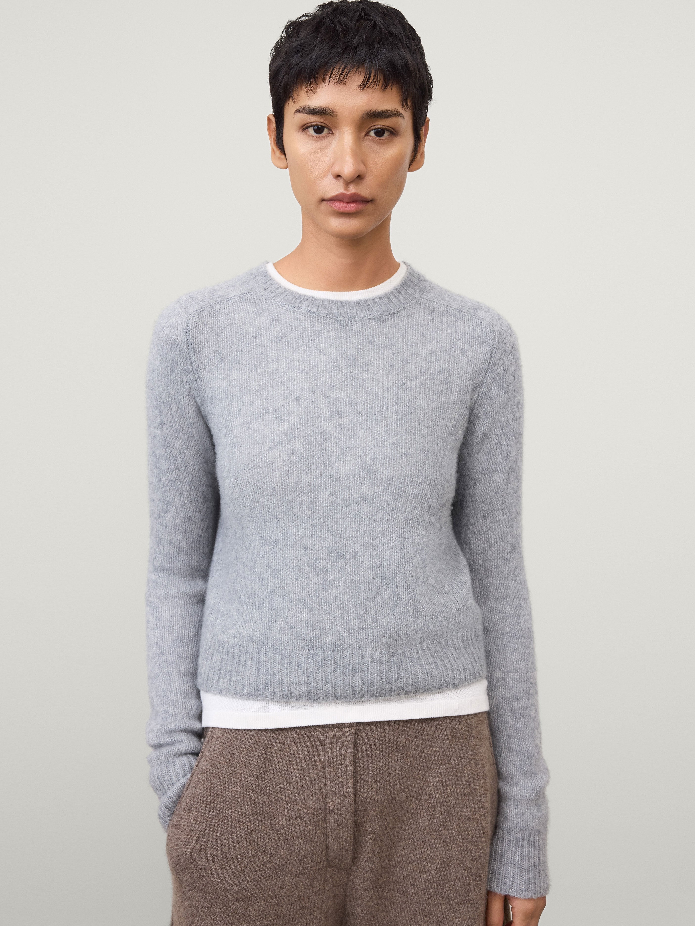 新品☆　L'Appartement Lisière Mesh Knit Solene Sweater Cloudy | Cashmere Silk | LISA YANG