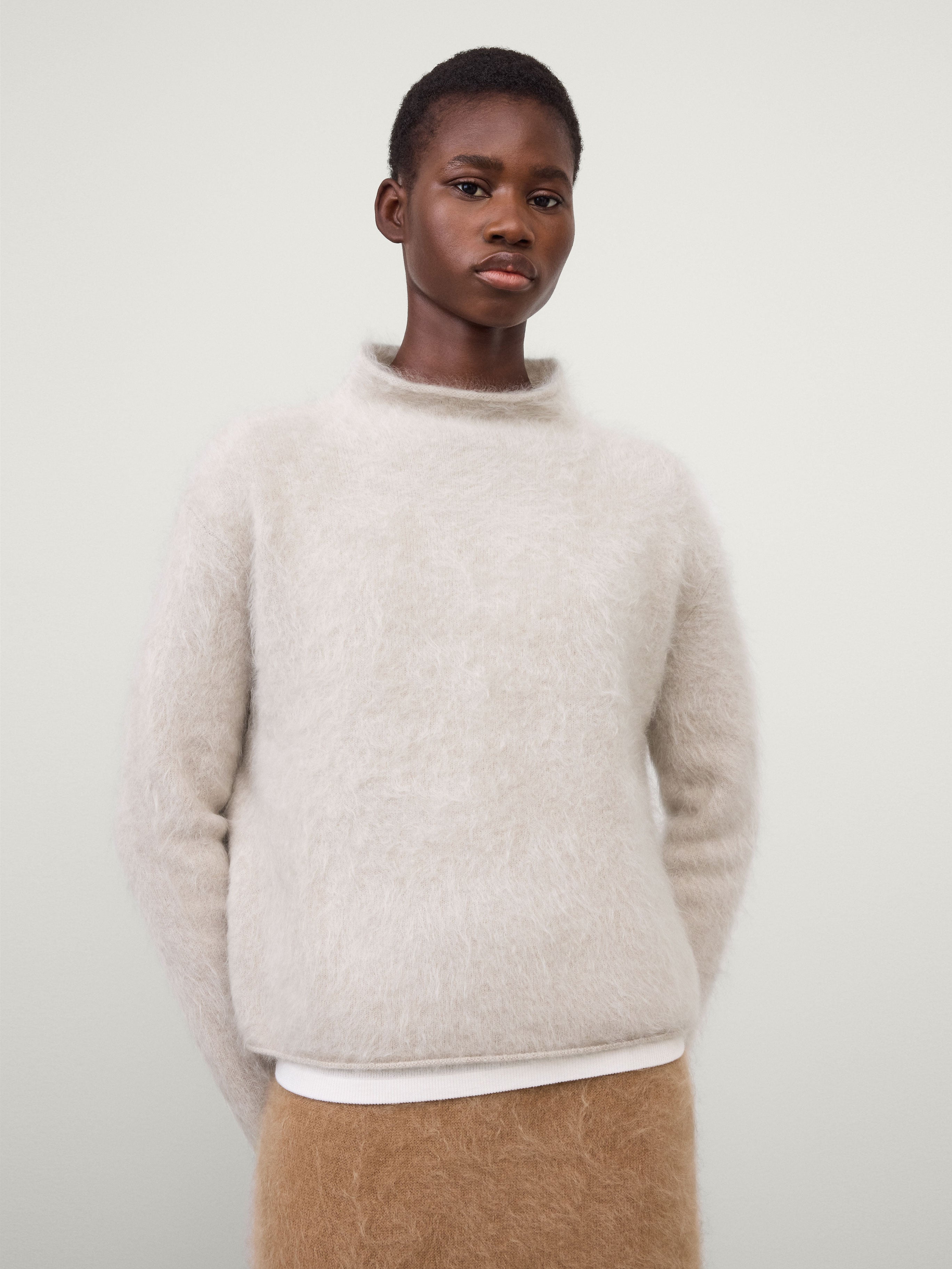 Sandy Sweater Sand Brushed | Cashmere | LISA YANG