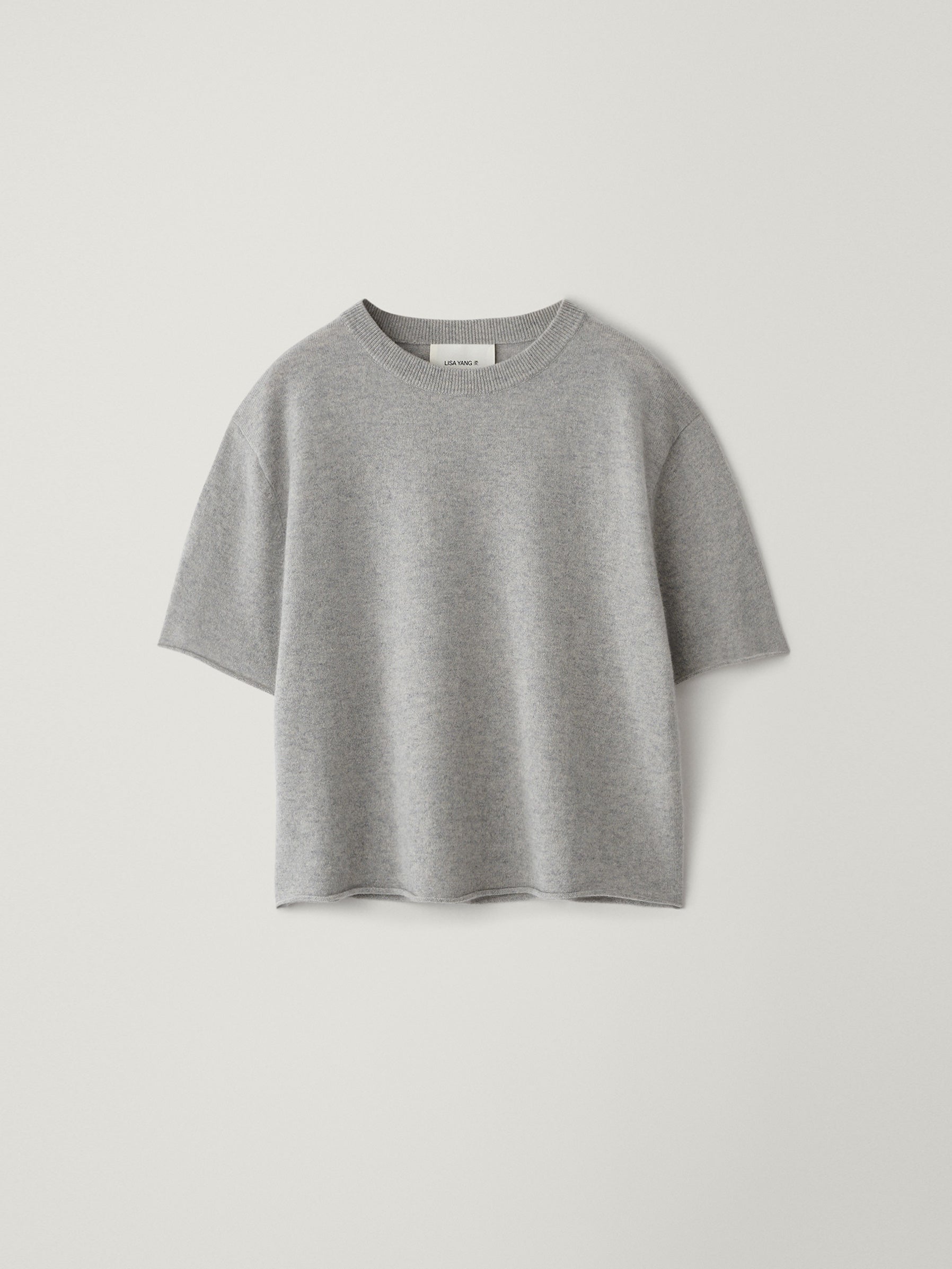 Cila T-shirt Dove Grey | Cashmere | LISA YANG